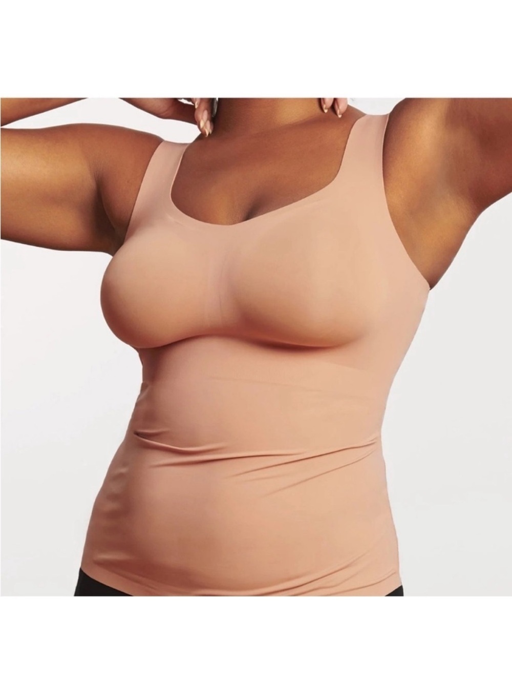 Evelyn Bobbie Women’s Smoothing Cami V-Neck Shapewear Cream Nude Size 2XL